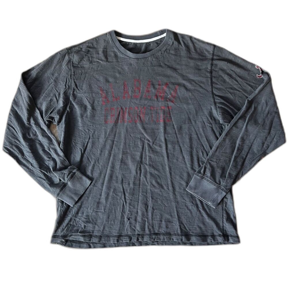 1990s Vintage Alabama Crimson Tide Adult Mens Long Sleeve Grunge T-Shirt Tee xl